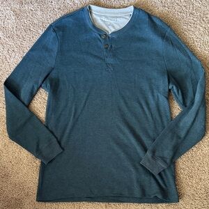 Club Room Teal Long Sleeve Henley